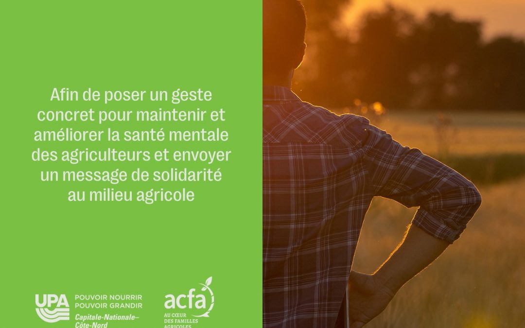 Manulift s’implique pour soutenir la santé mentale des agriculteurs québécois